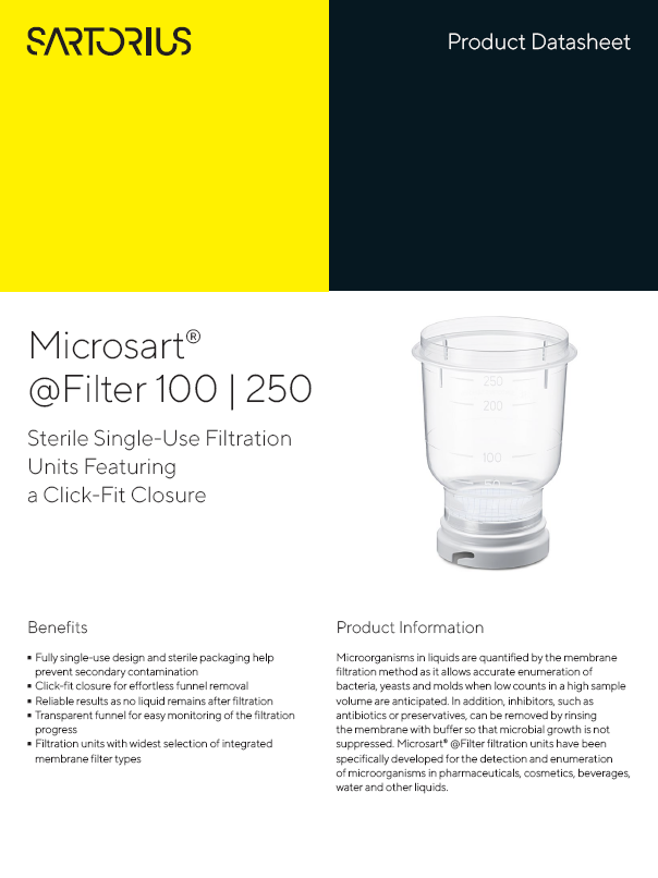 Microsart® @Filter 100 | 250 enote - Sartorius Croatia
