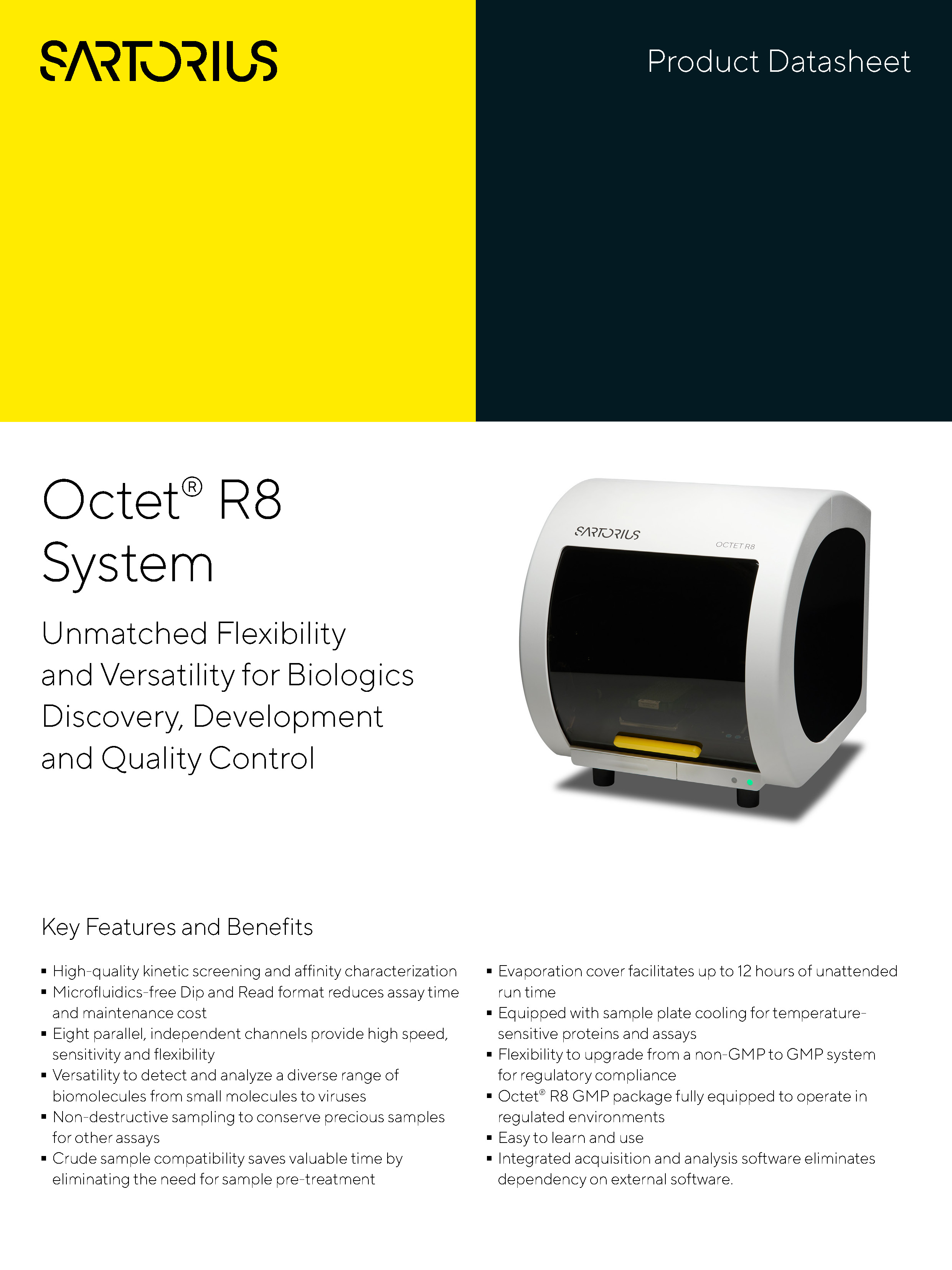 Octet® R8 System - Unmatched Flexibility and Versatility for Biologics Discovery, Development and Quality Control - Sartorius Croatia