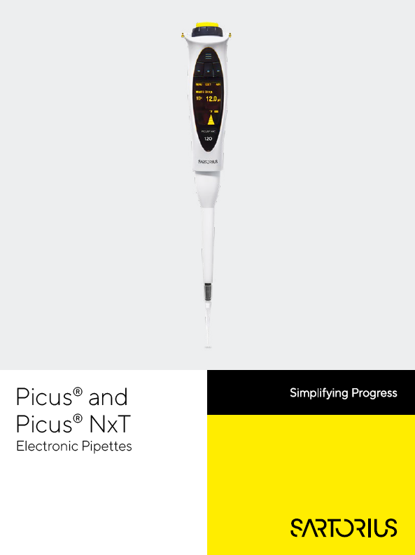 Picus® in Picus® NxT elektronske pipete - Sartorius Croatia
