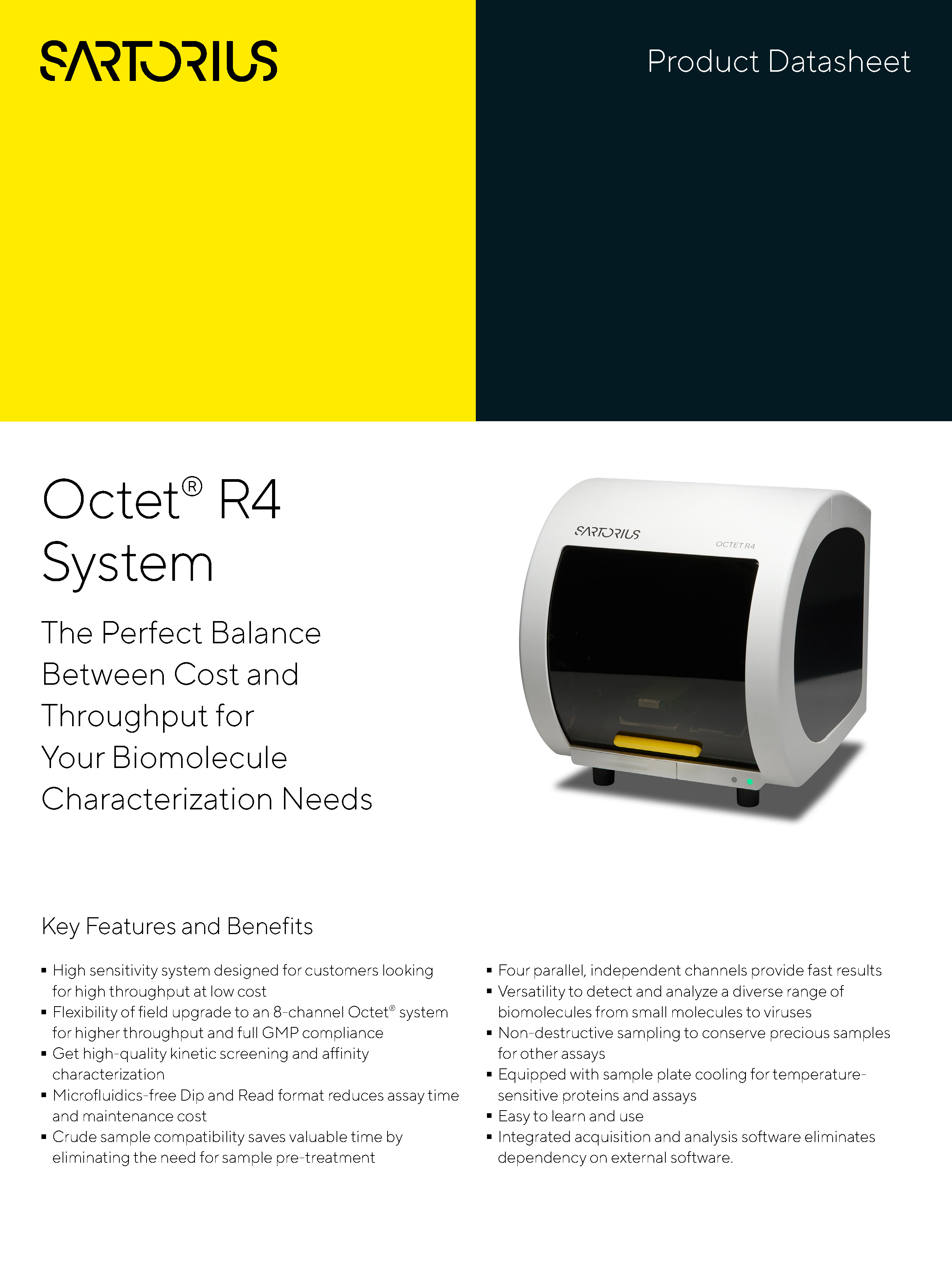 Octet® R4 System - The Perfect Balance Between Cost and Throughput for Your Biomolecule Characterization Needs - Sartorius Croatia
