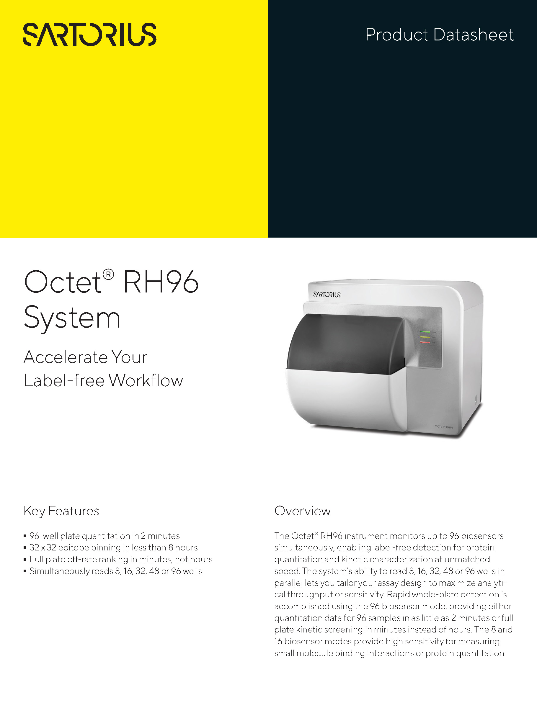Octet® RH96 System - Accelerate Your Label-free Workflow - Sartorius Croatia