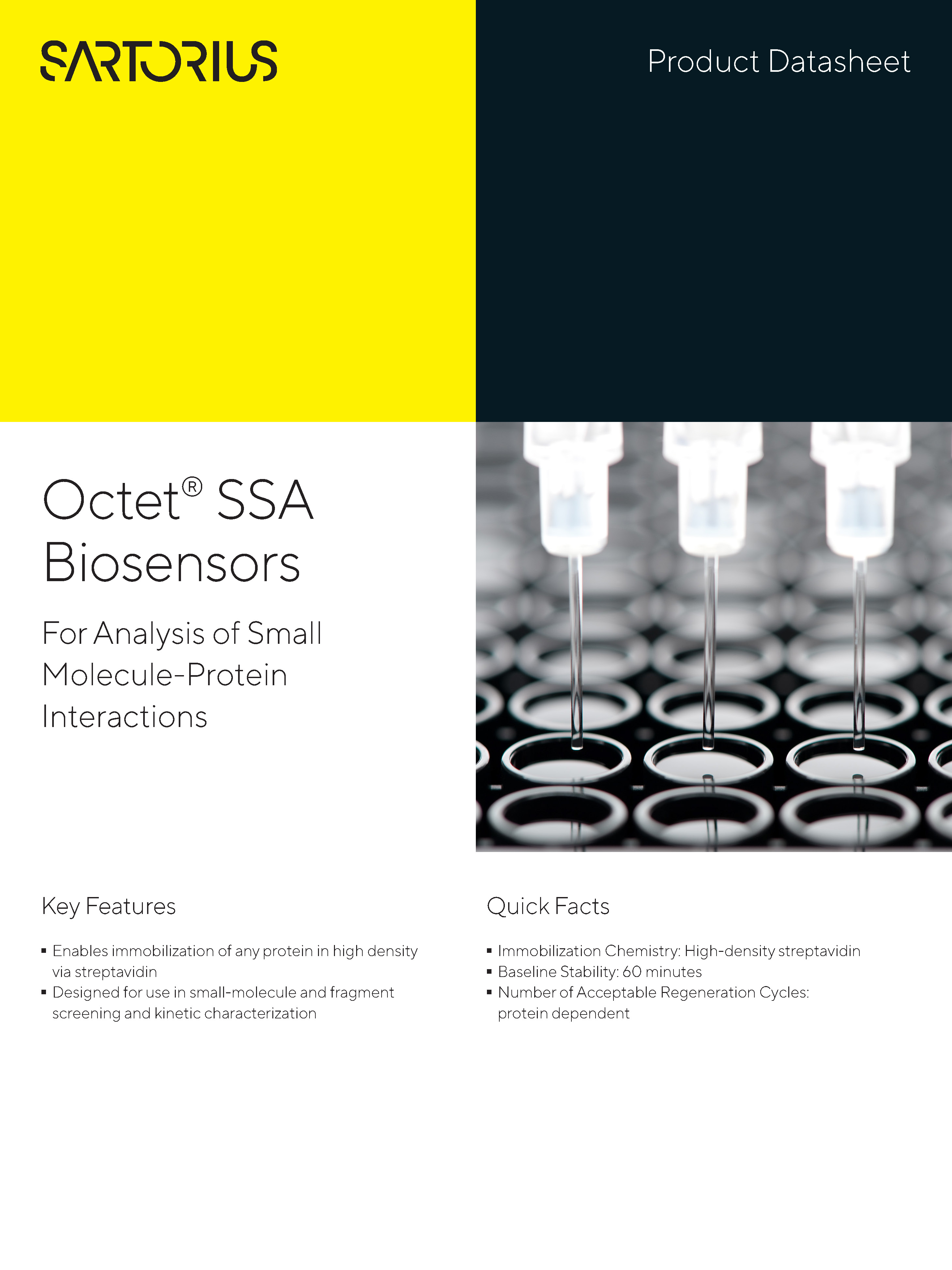Octet® SSA Biosensors - For Analysis of Small Molecule-Protein Interactions - Sartorius Croatia