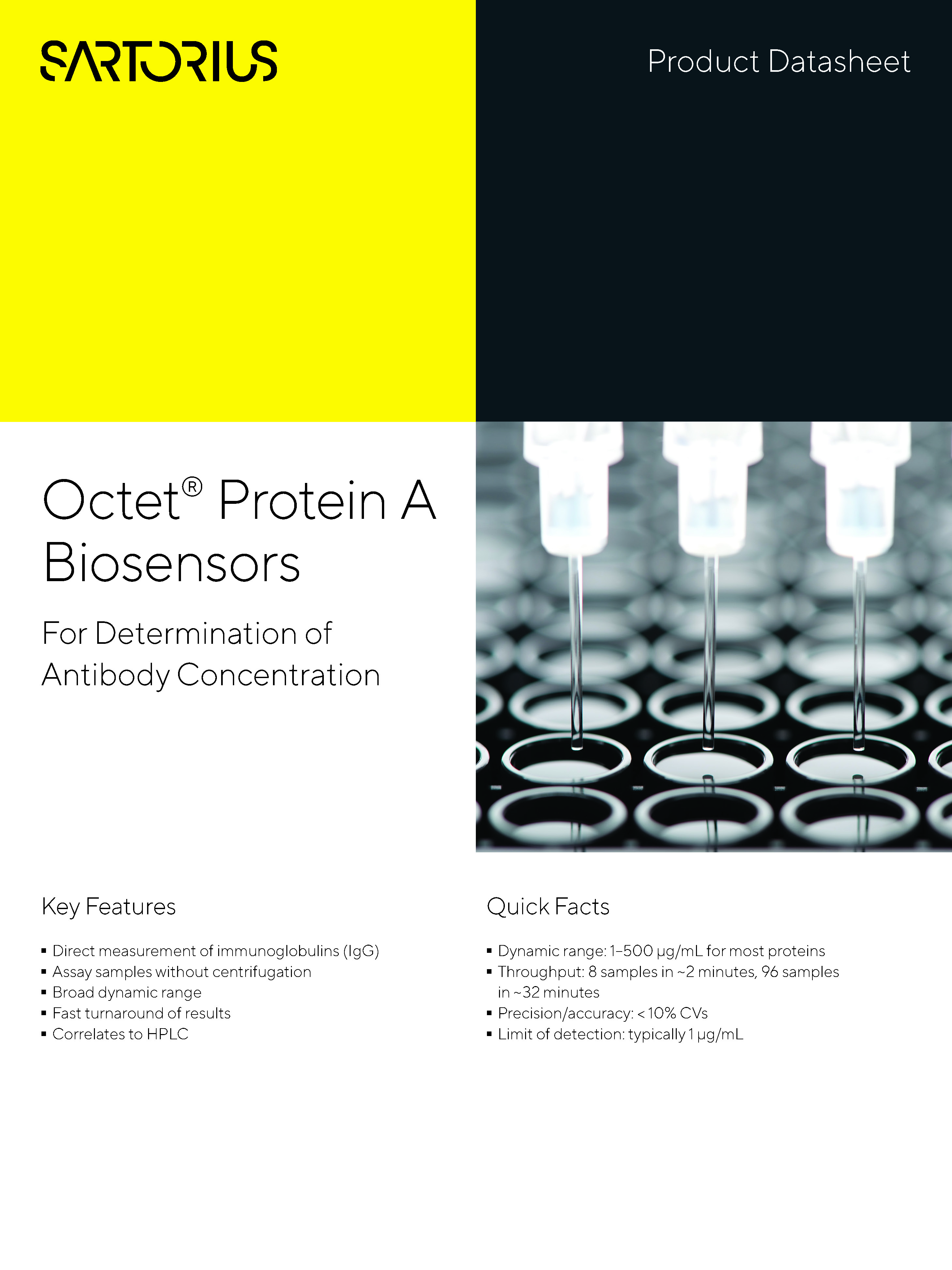 Octet® Protein A - Biosensors For Determination of Antibody Concentration - Sartorius Croatia